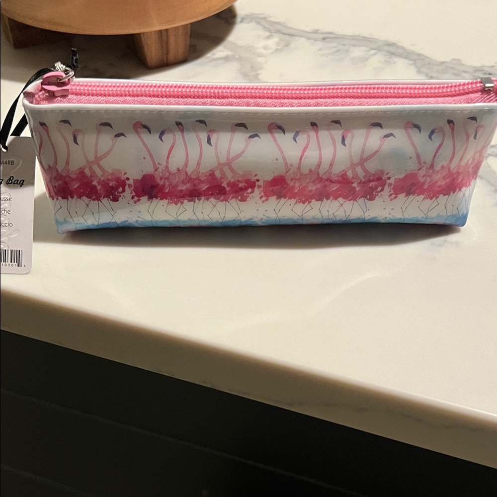 Flamingo Print Cosmetic Bag
